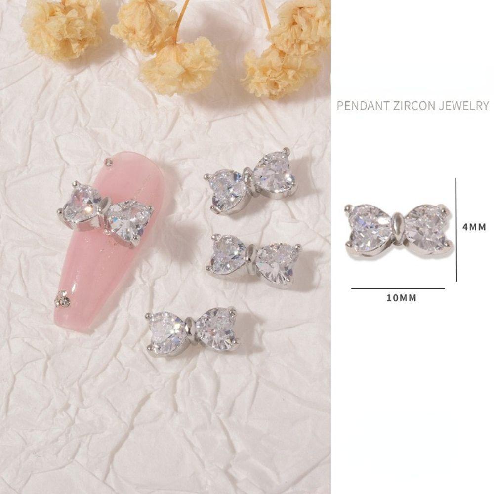 NEEDWAY Wanita Pesona Kuku Ikatan Simpul Gadis Kuku Kecantikan Kuku Salon Manicure Aksesoris DIY Bahan Kuku Nail Rhinestones