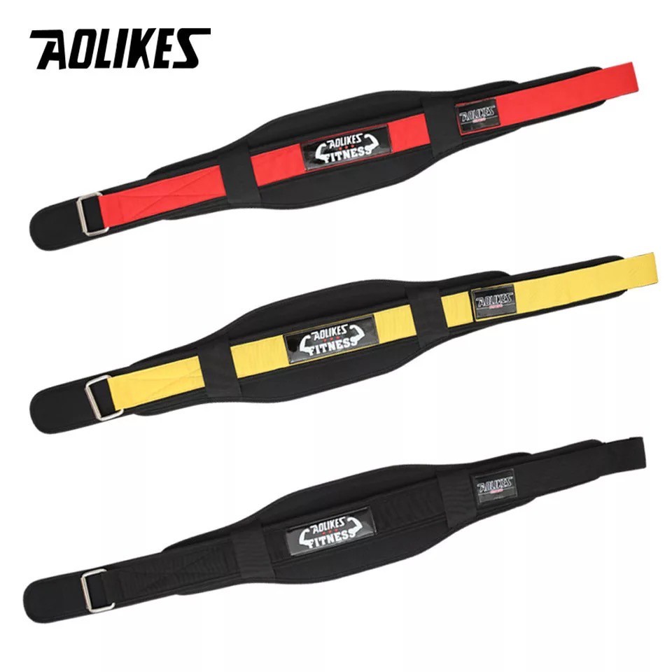 AOLIKES 7983 Velcro Safety Weightlifting Belt - Back Support Belt GYM