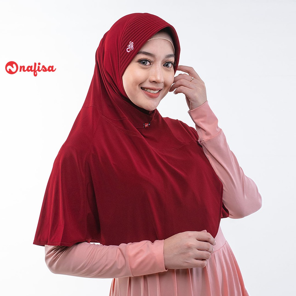 PROMO JILBAB INSTAN NAFISA SALMA - HIJAB BERGO TERKINI KHIMAR PREMIUM SYAR'I  KERUDUNG MURAH