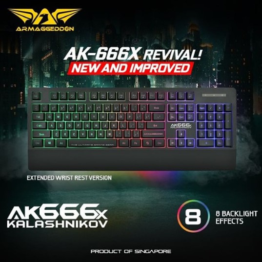 Armaggeddon AK666-AK666X Membran Gaming Keyboard Combo Alcatroz Xcraft