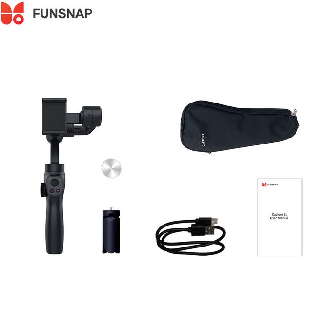 Funsnap Capture Gimbal 2S Stabilizer 3-Axis Untuk Hp Smartphone Combo