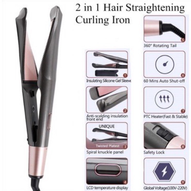 Catokan twister 2 in 1 pelurus pengeriting rambut professional hair culry and straight / REMINGTON / CATOK KERITING WAVE SPIRAL / CATOK KERAMIK CERAMIC GLAZE TOURMALINE KERATIN