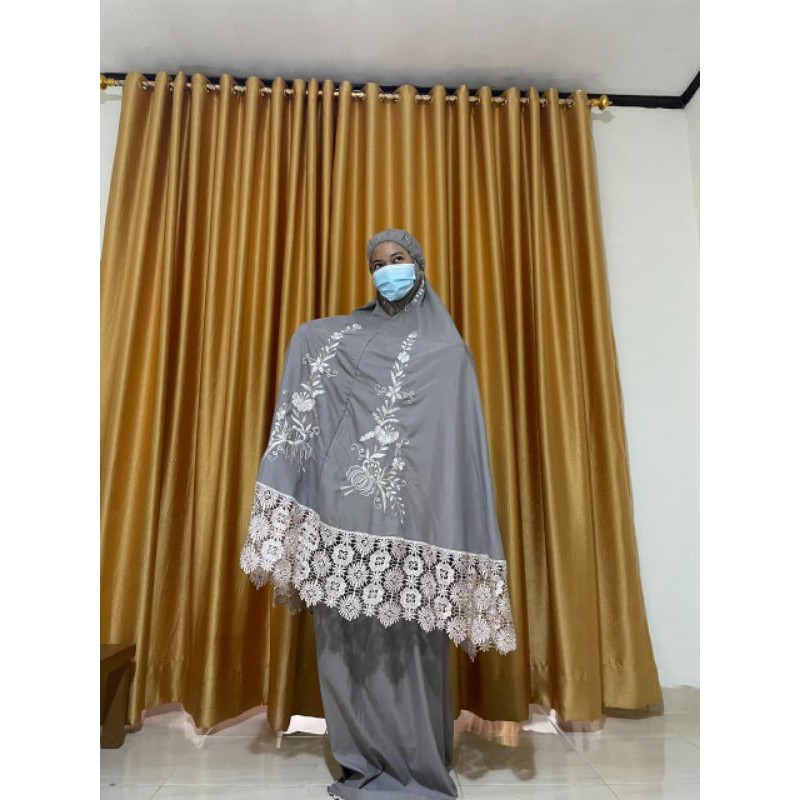 MUKENAH Katun Rayon Bordir Lembut JUMBO