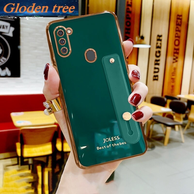 Casing Handphone Samsung Galaxy M11 A11 A51 A71 Motif Pohon Warna Emas