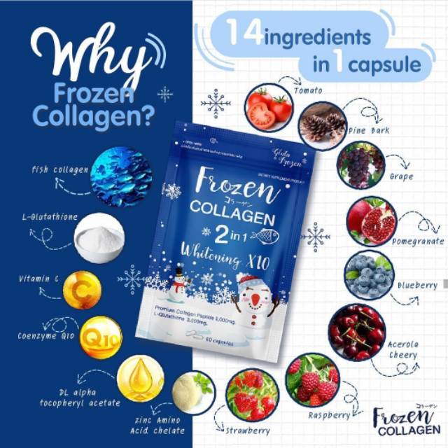 Frozen Collagen 2 In 1 Whitening X10 Gluta Frozen Indonesia