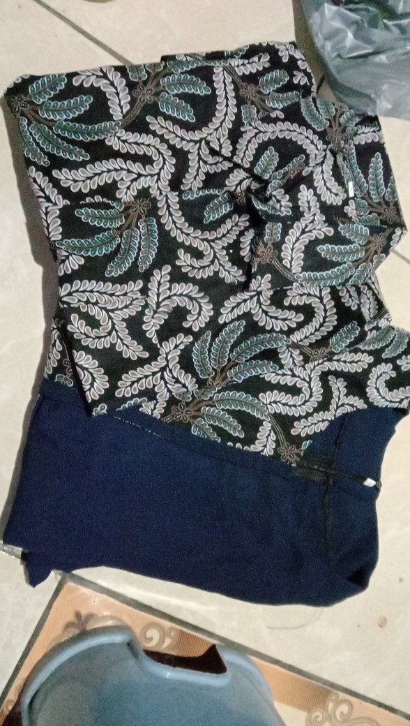 Batik Couple Kerja Kondangan Wanita Pria Kombinasi Hitam Modern M L Xl