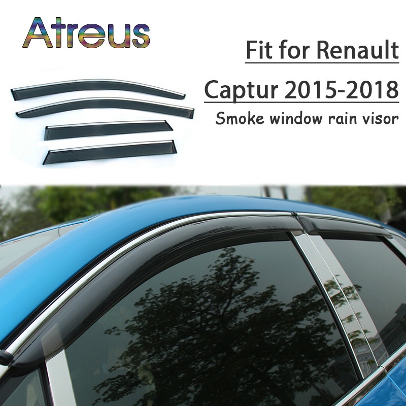 1 Set Visor Pelindung Jendela Mobil Renault Bahan ABS 2015-2018