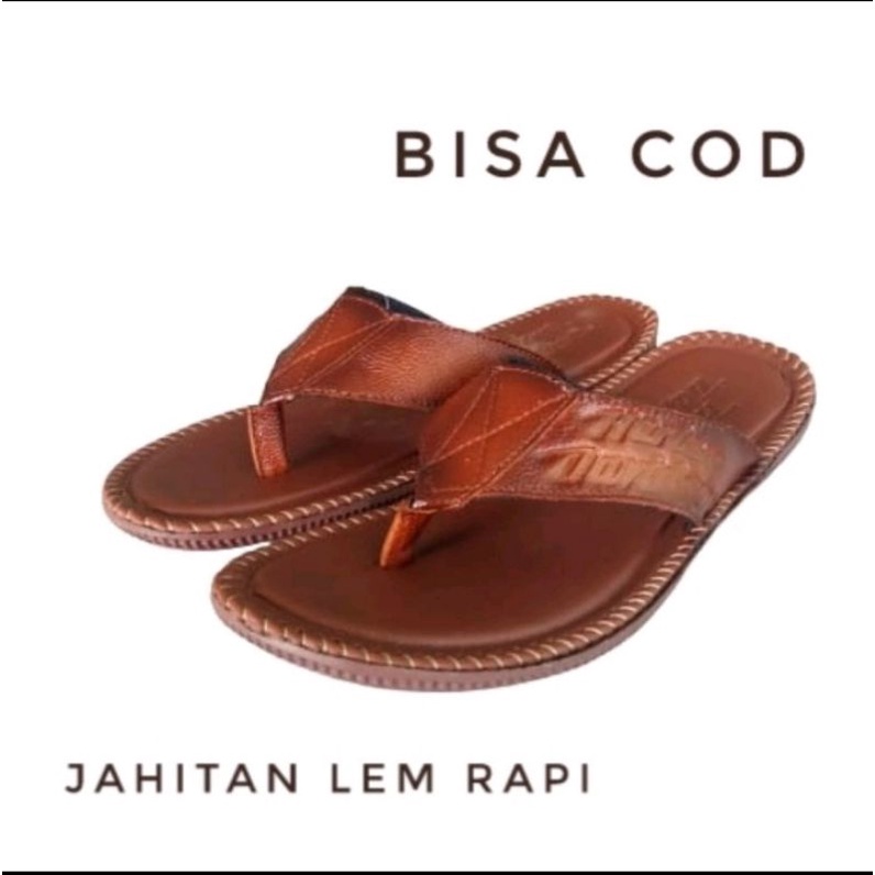 sandal pria/sandal kulit pria/sandal japit kulit/sandal flat/sandal kasual/sandal cod/sandal terlaris/sandal termurah