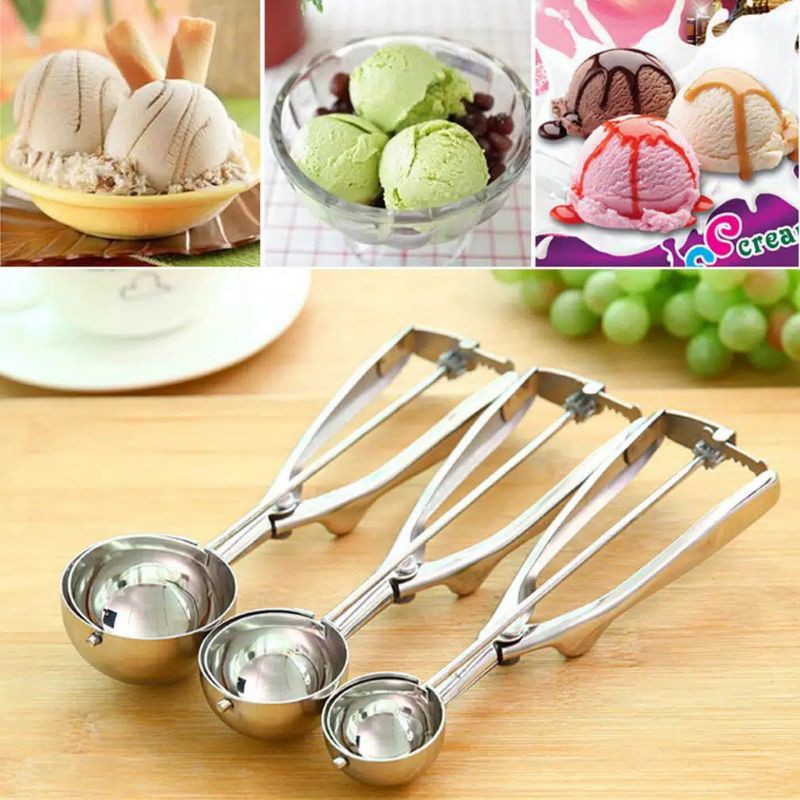 Scoop Ice Cream / 3 Ukuran 4CM, 5CM, 5.5CM / Cukilan Es cream / Stainless steel