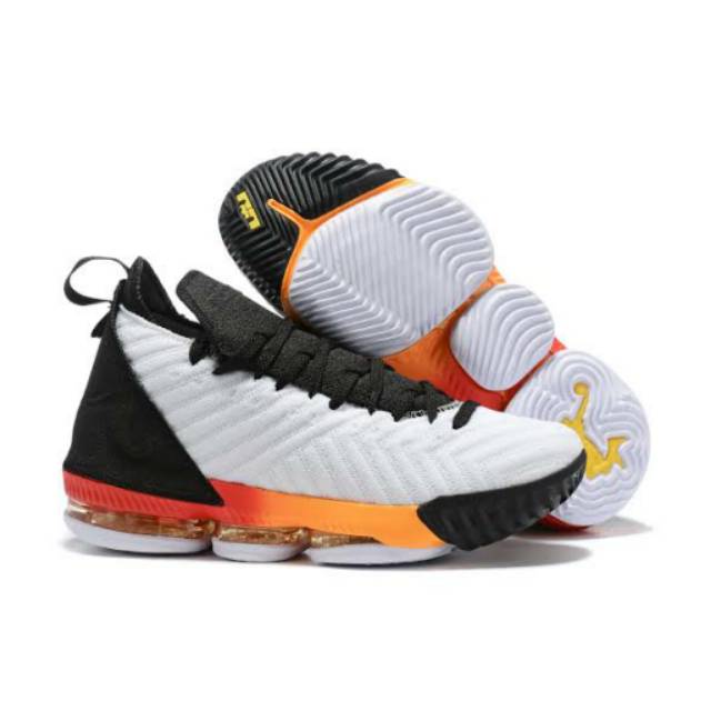 lebron 16 black orange