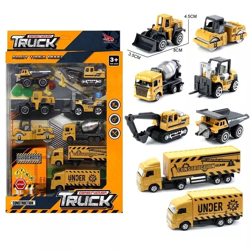 Diecast Mobil Truck Metal Koleksi Mainan set Anak laki laki Super Powerful Construction Playmart