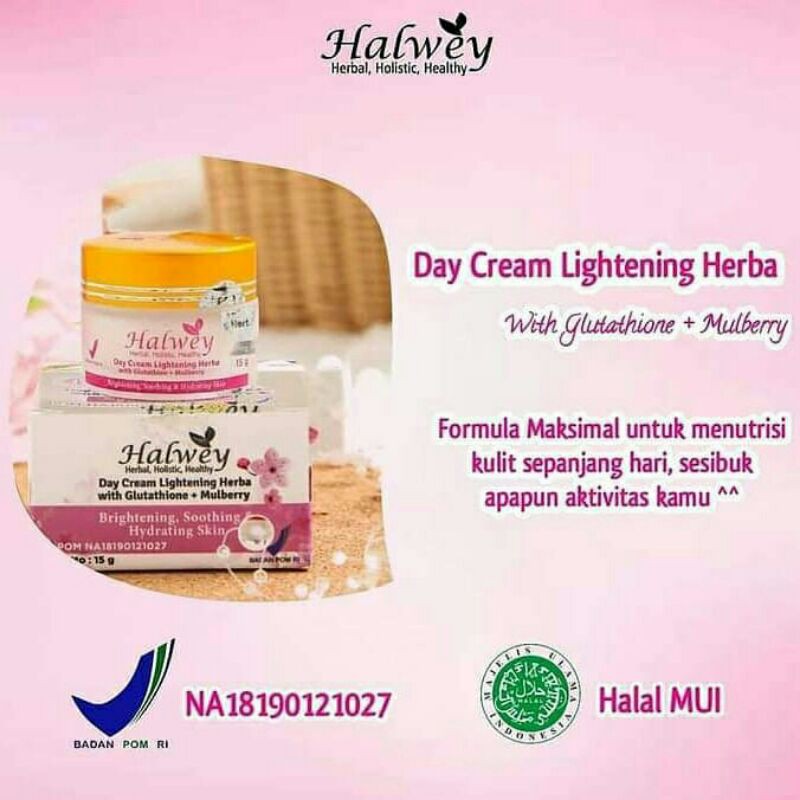

[Halwey] Day Cream Lightening Herba with Glutathione + Mulberry 15 g