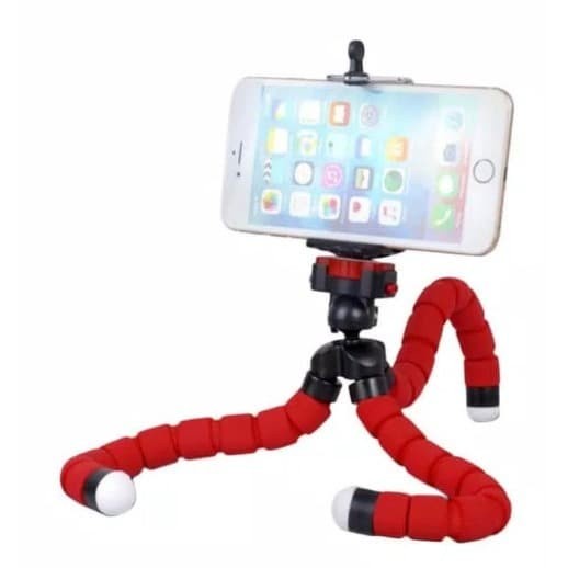 Mini Tripod Spider gurita Flexibel With Free Holder U for Mobile Phone