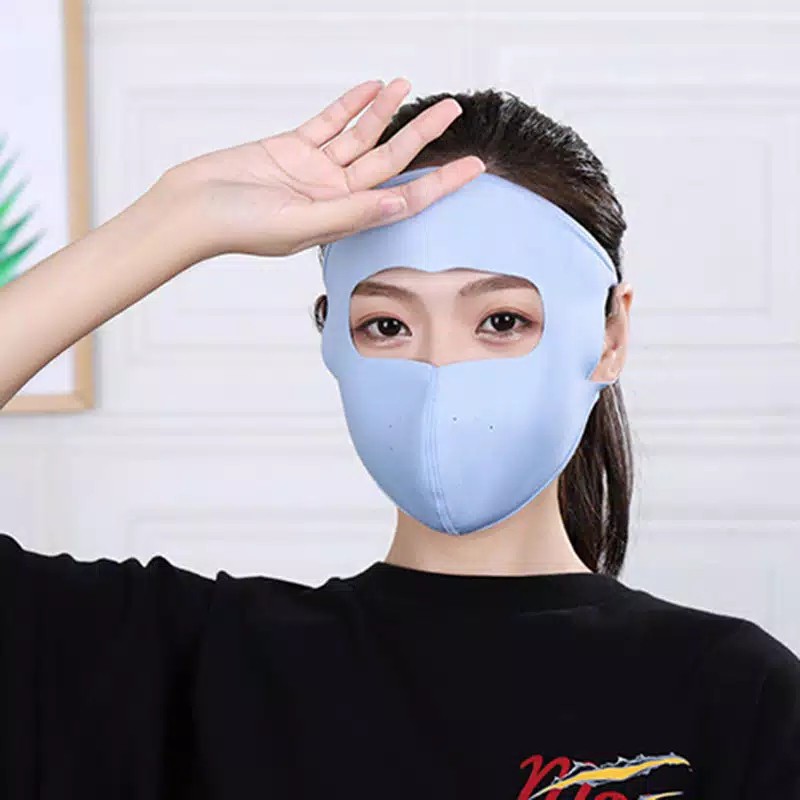 SO Masker pelindung wajah full anti debu polusi sepeda bahan anti UV sinar matahari