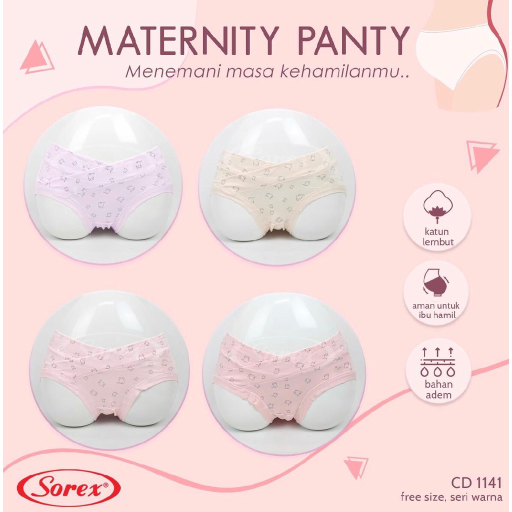 CELANA DALAM WANITA SOREX, CD IBU HAMIL 1141/1143/ 1140/ 1139/ 1134/ 1133 MATERNITY PANTS; CD HAMIL MINI