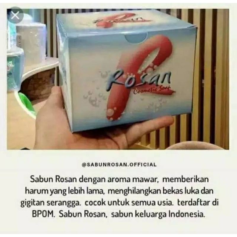 Sabun Rosan Beauty Kesehatan Kecantikan Glowing Anti Jerawat Alergi Aroma Mawar