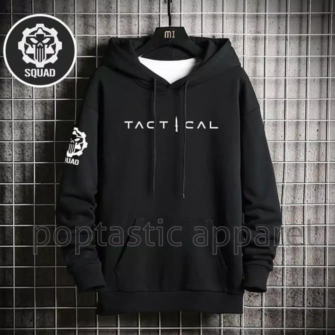 Sweater Hoodie Tactical Squad Pria Jaket Jumper Fleece Hype M L XL XXL - Biru, M