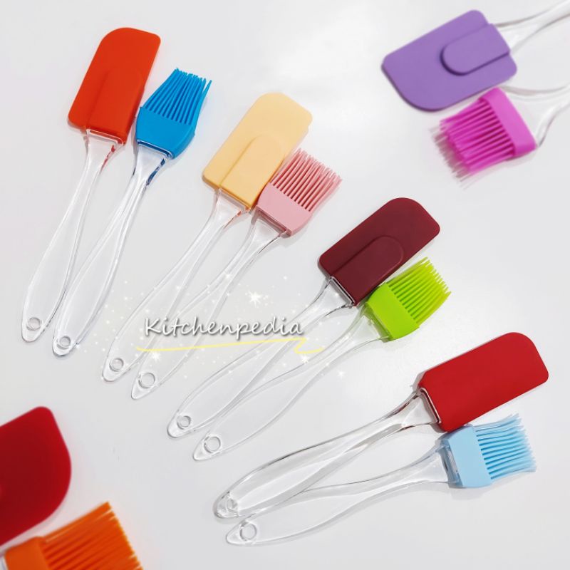 Kuas Silikon / Silicon / Kuas Spatula / Kuas Mentega / Food Brush Set