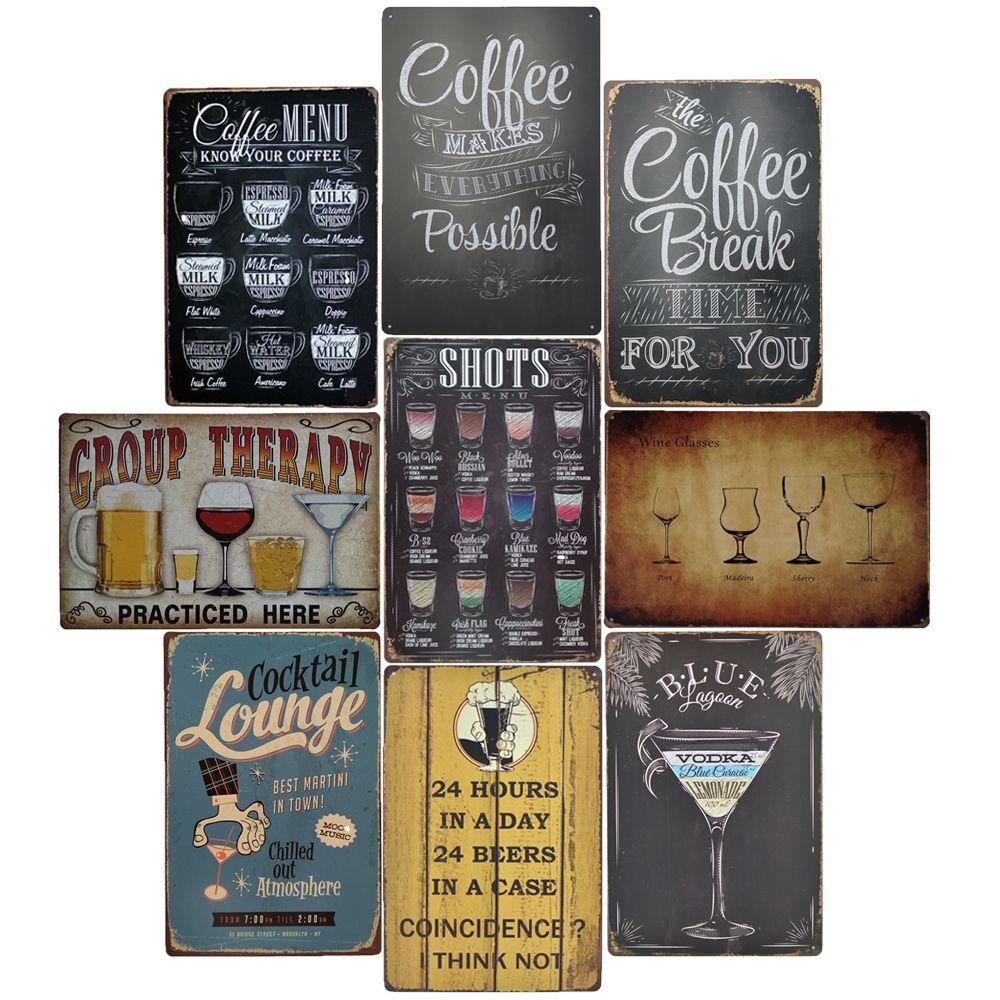 Preva Vintage Plaque Cafe Rumah Plakat Minuman Keren Poster Bar Dekorasi Rumah Pub Metal Tin Plate