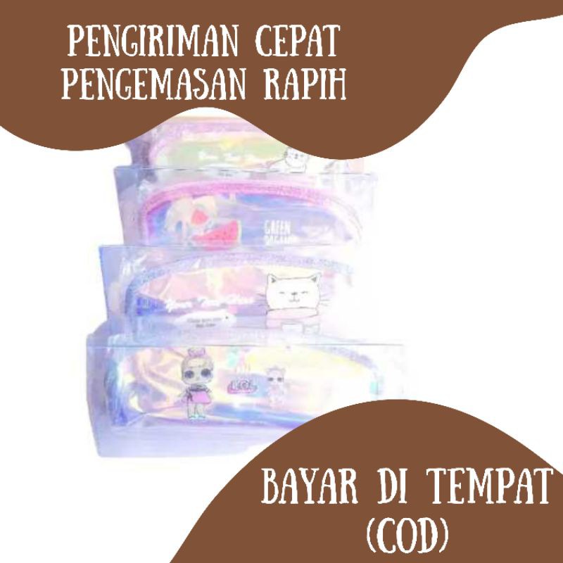 

TEMPAT PENSIL WADAH PENSIL GLITTER PELANGI KARAKTER