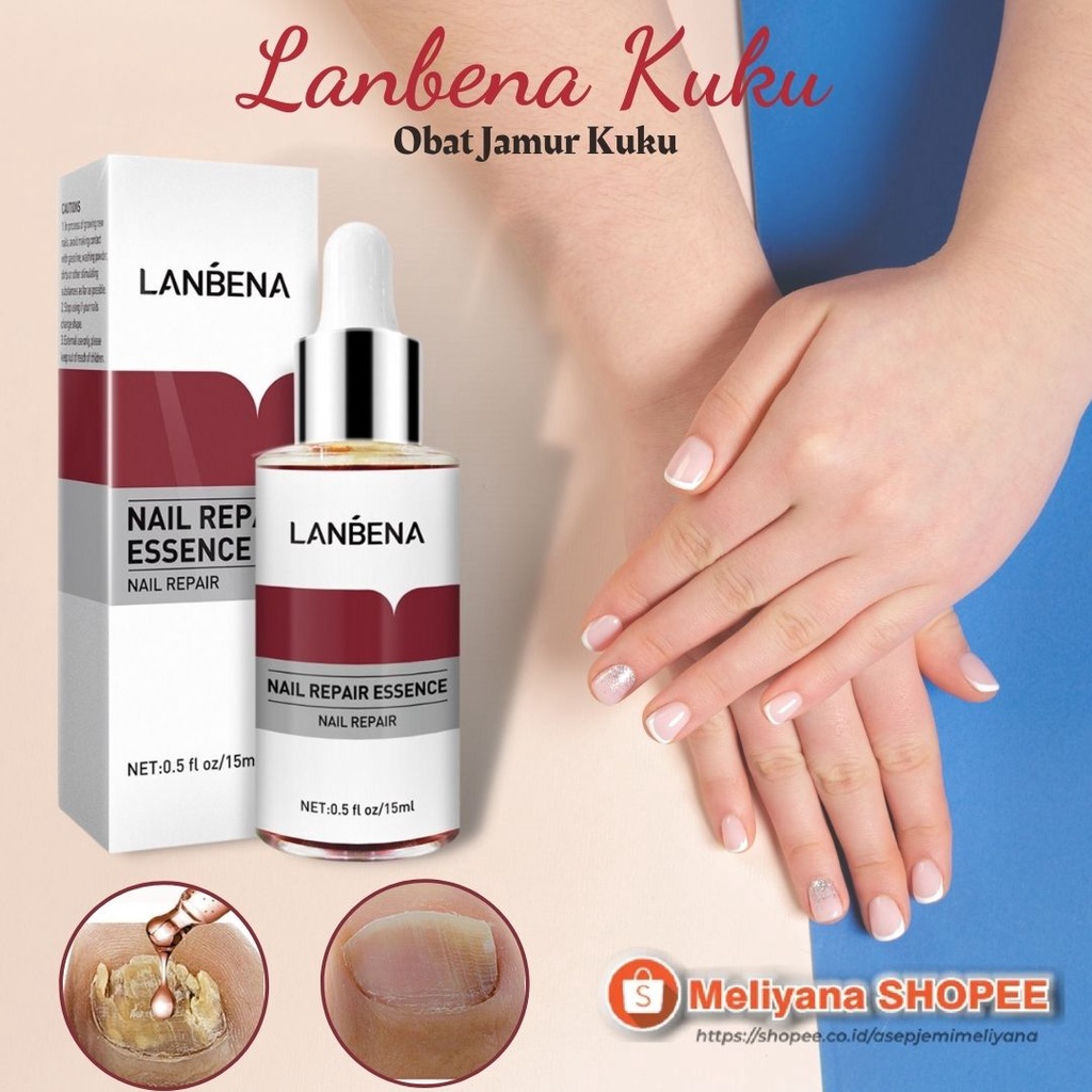 ORIGINAL Lanbena Kuku Perbaikan Essence Serum Jamur Perawatan Kuku