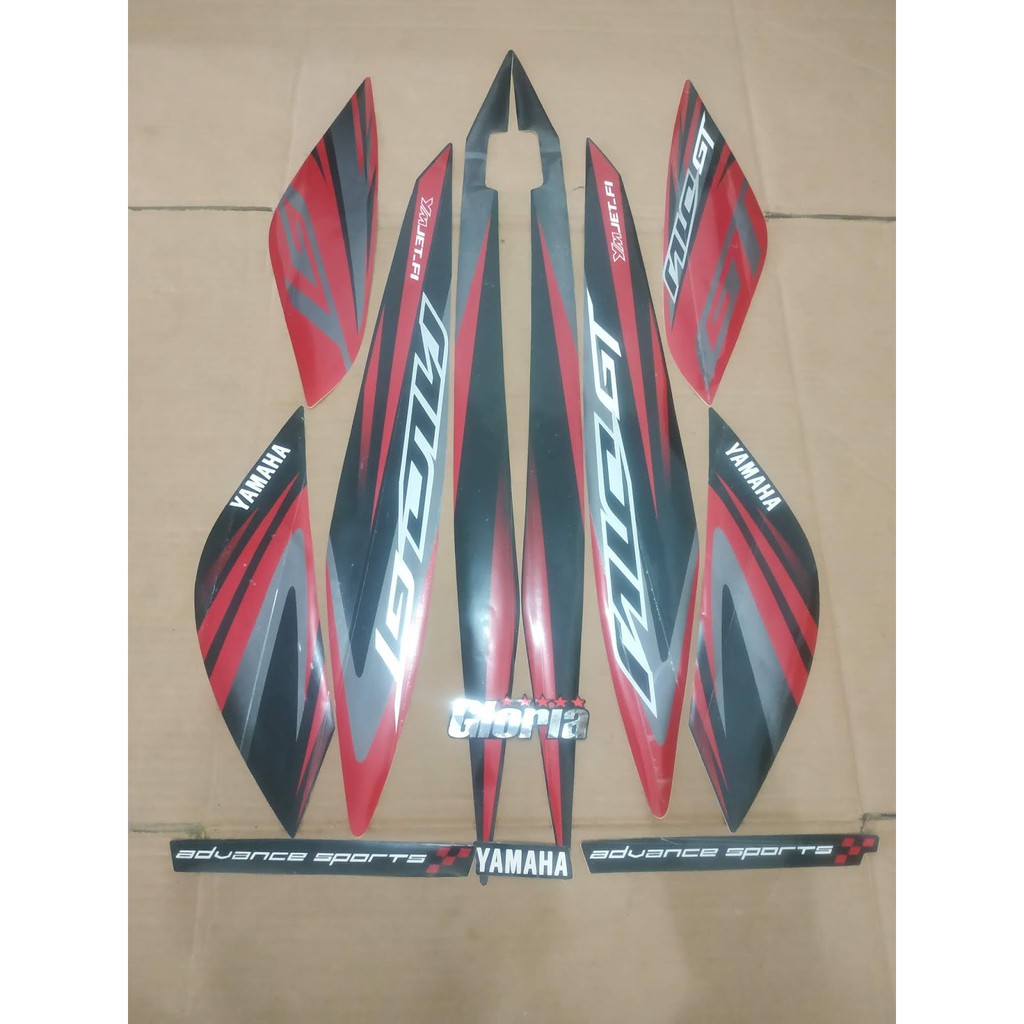 Striping List Body Mio Gt 115 tahun 2014 - Merah Hitam