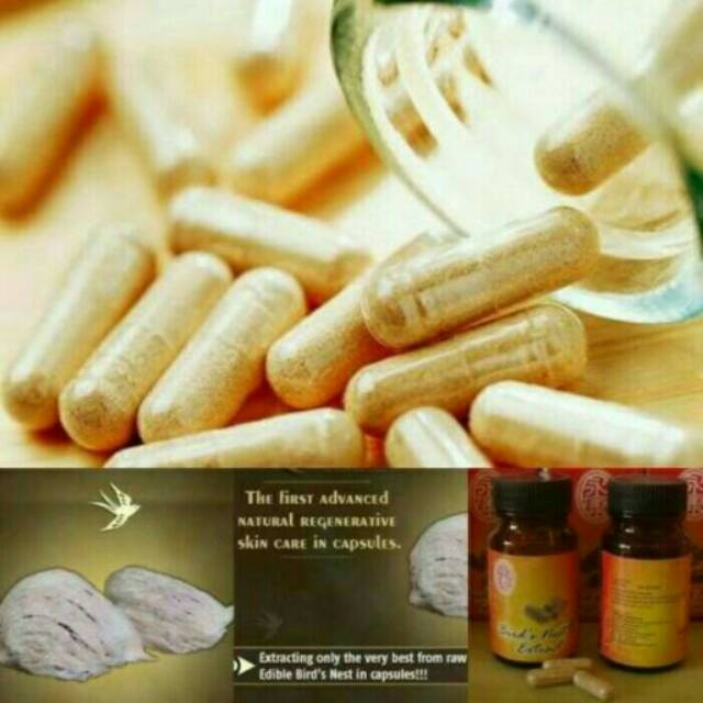 BIO BIRD'S NEST EXTRACT CAPSULES
SARANG BURUNG WALET 100% ASLI TANPA CAMPURAN
@60 KAPSUL