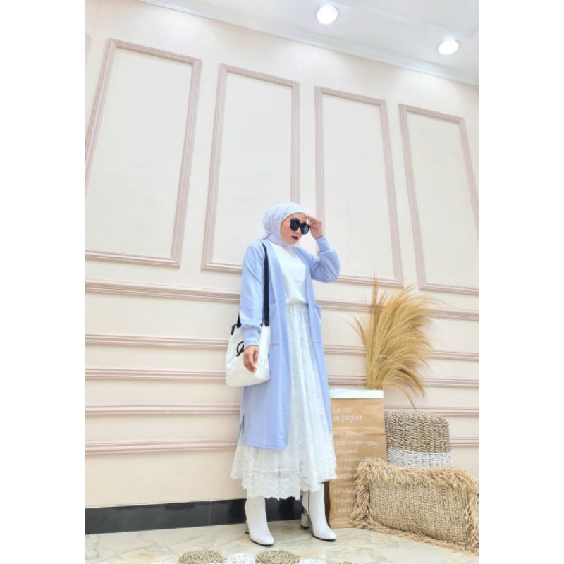 Long Cardigan Kaos Knit Import