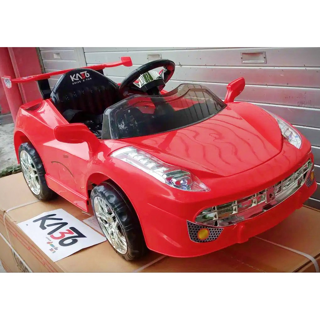Mainan Mobil Aki Anak model Ferrari Sport - Kiddo OR 3 (Ada Remote Control)
