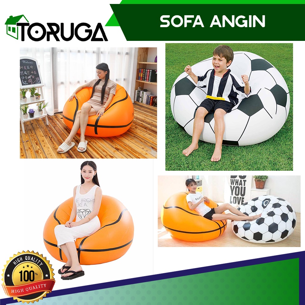 Sofa Angin Bangku Kursi Santai Lipat bentuk Bola Basket Intime Bestway