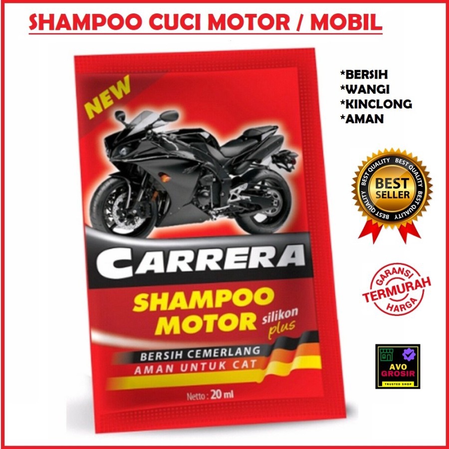 shampo cuci motor mobil kilap Carrera sachet ecer grosir