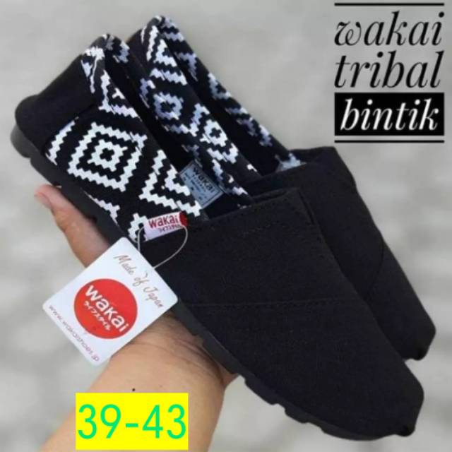 Slip on Wk Pria dan Wanita/ unisex Motif Tribal hitam Terlaris