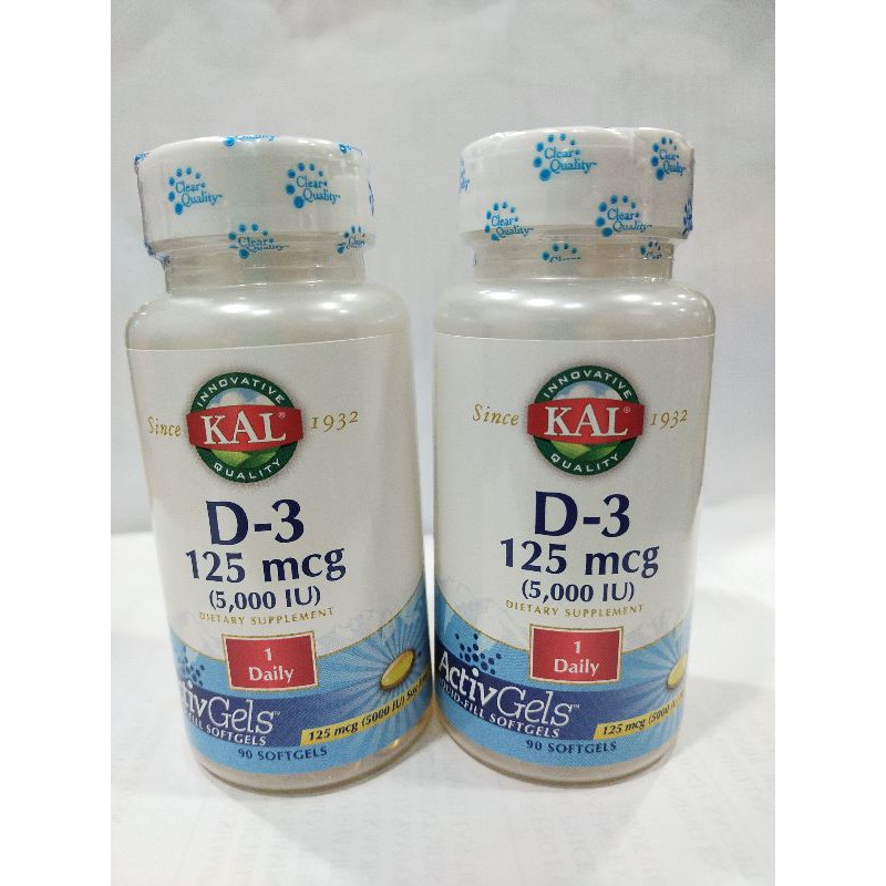 Kal Vitamin D3 5000Iu 90 softgel