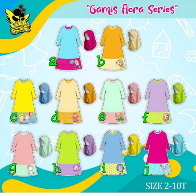 GAMIS ANAK FLOWER SERIES COOLBEE