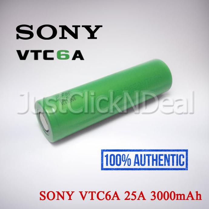 ((BISA COD)) Baterai 18650 Sony VTC6A 25A 3000mAh Authentic Original TERBAIK [Kode 1|Kode 2|Kode