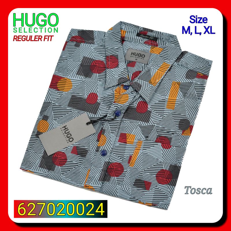 Kemeja Casual Pria Hugo Selection 627020024 Lengan Pendek