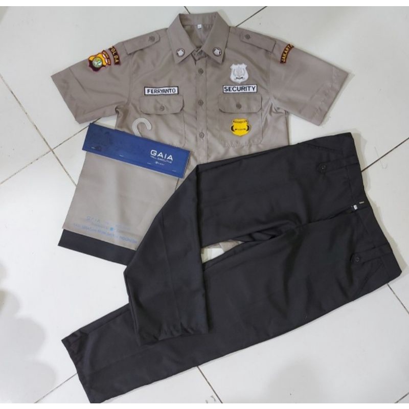 seragam PDH Satpam bahan GAIA