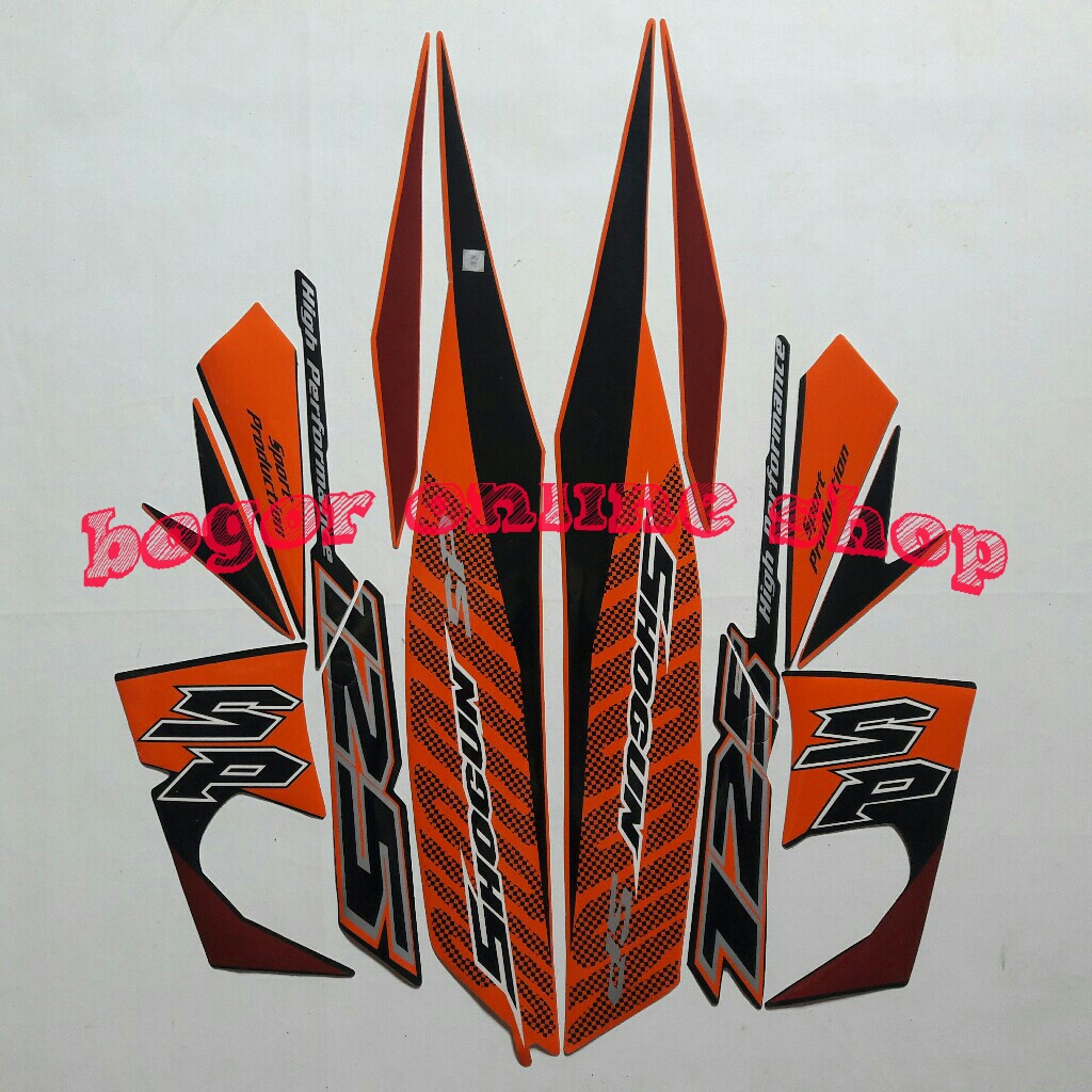 stiker motor shogun sp 125 2008 orange