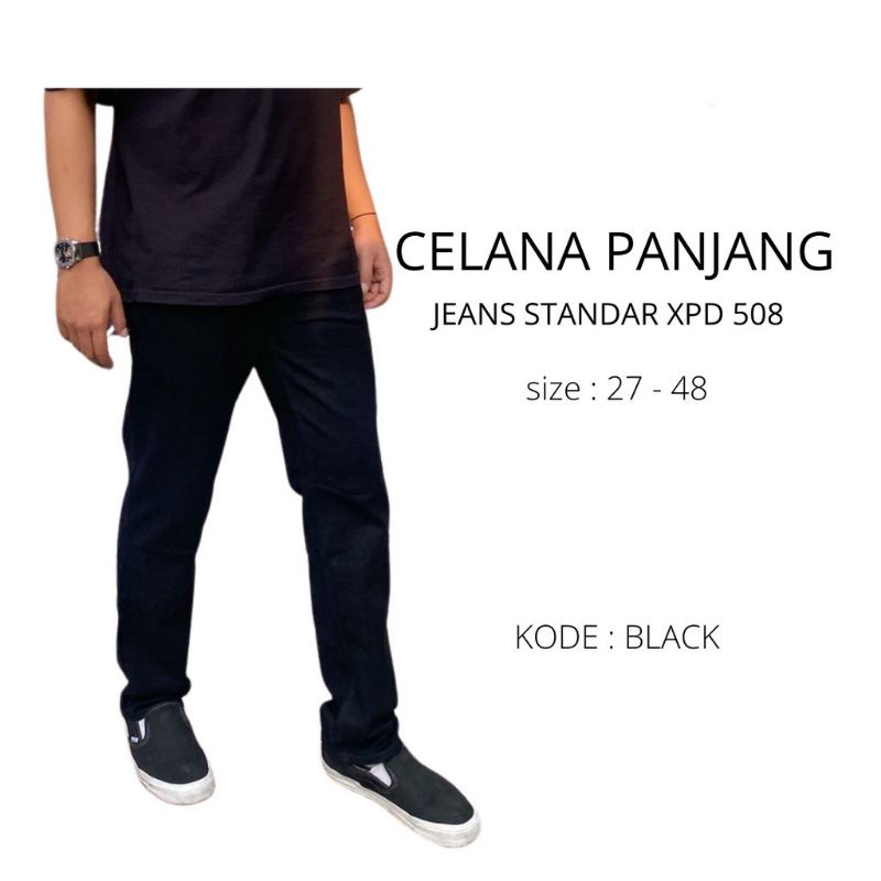 Celana Jeans Panjang Standar Pria Dewasa Jens Reguler Cowok Original By XPD