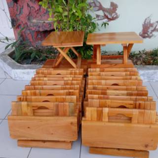  Meja lipat kayu mahoni  bagus kuat Shopee Indonesia