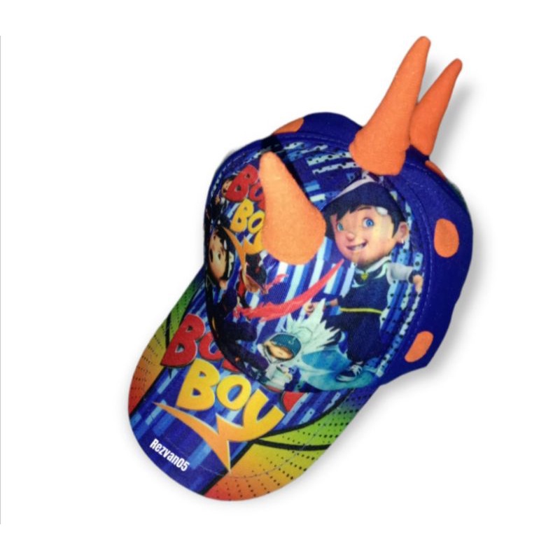 TOPI ANAK KARAKTER BOBOIBOY TANDUK,TOPI ANAK PRINT DEPAN ,TOPI ANAK USIA 2-7TAHUN-BOBOIBOY .14