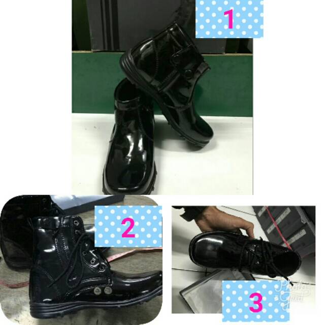 Sepatu pdl pdh tni formal anak laki kilap