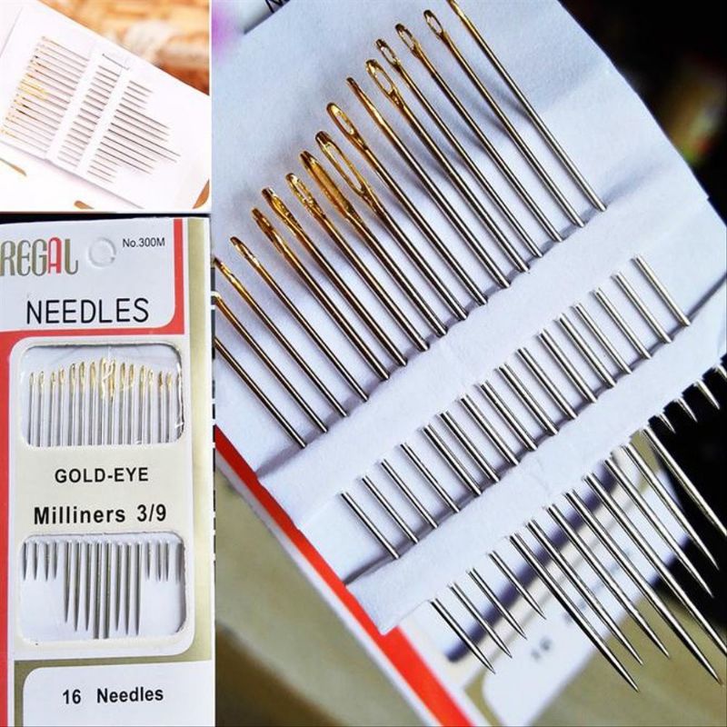 0JARUM JAHIT TANGAN REGAL GOLD EYE MILINERS 3/9 isi 16pcs / REGAL 16 NEEDLES