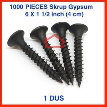 

100 PCS Skrup Gypsum #6 x 1 1/2 inch / 4 cm Gipsum Sekrup Drywall Best Seller