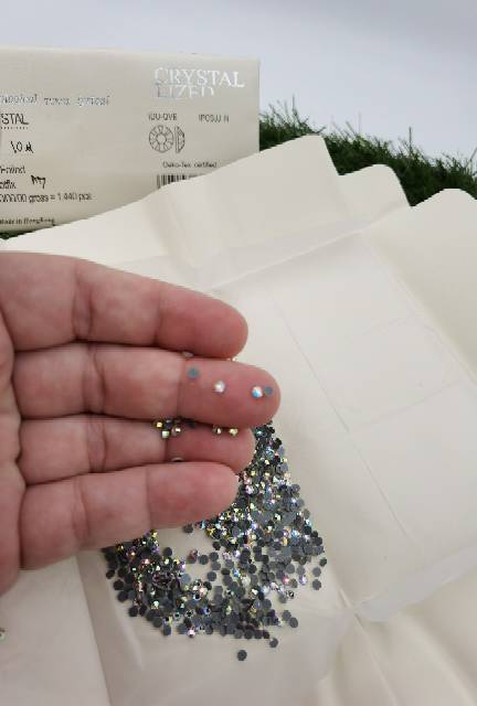 STONE KRISTAL BERLIAN HOTFIX GOSOK RHINESTONE WARNA PELANGI AB UKURAN SS 10 KUALITAS AA PER GROSS