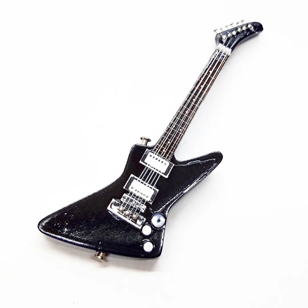 Miniatur Gitar Explorer Metallica Black Skala 1/12 Untuk Action figure