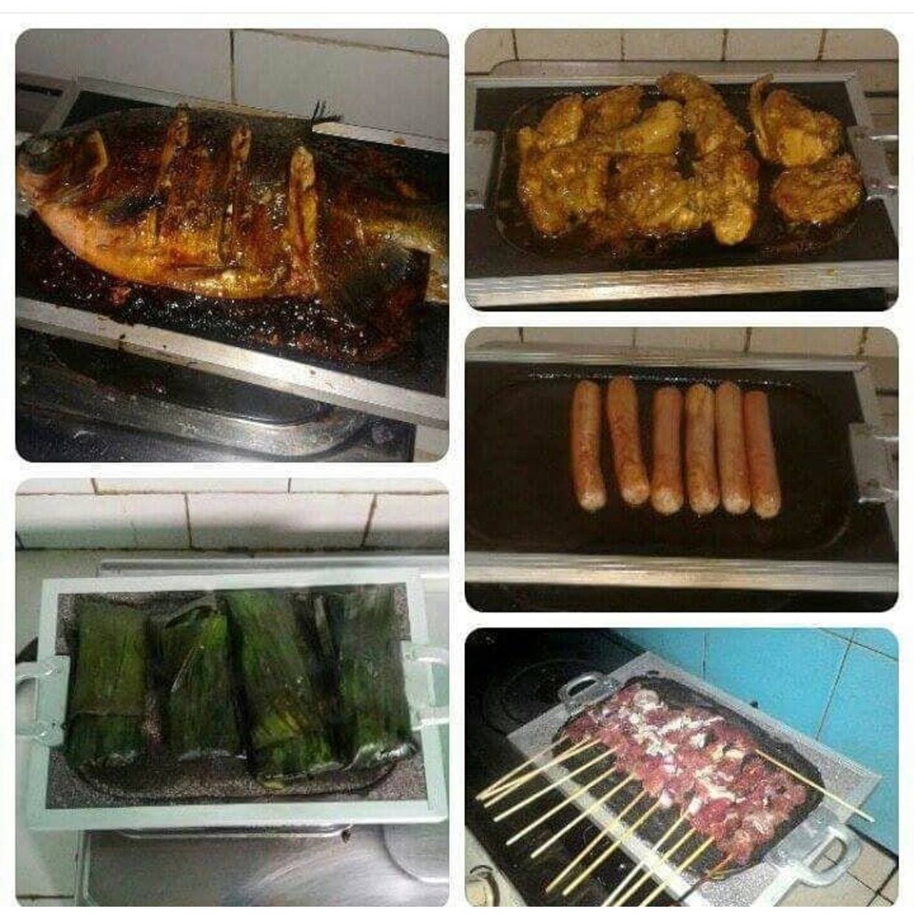 Alat Panggang Batu Bakar Granito - Alat Panggangan Batu Bakar Granito - Alat Pemanggang Sosis, Bakso