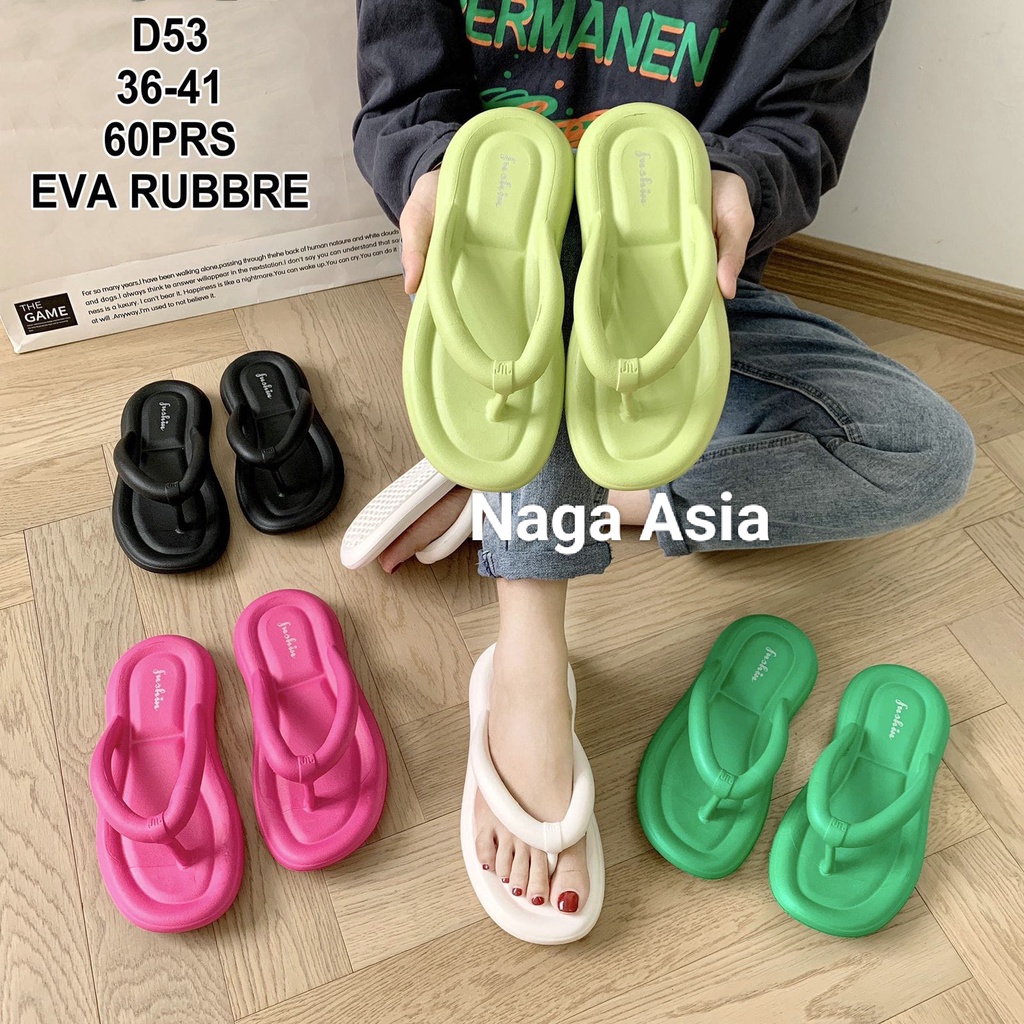 Sandal Jepit perempuan dewasa eva phailon D53 size 36-41 Sweet Sandal Wanita Korea Style Santai Fashion/sandal terlaris 2022