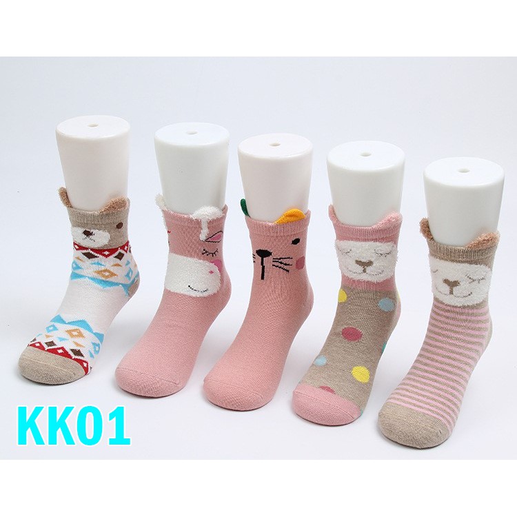 Kaos Kaki Anak Set Motif Karakter Lucu