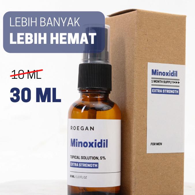 ROEGAN Minoxidil 5% - Penumbuh Rambut Brewok (untuk Botak & Rontok) - 30ml, Basic